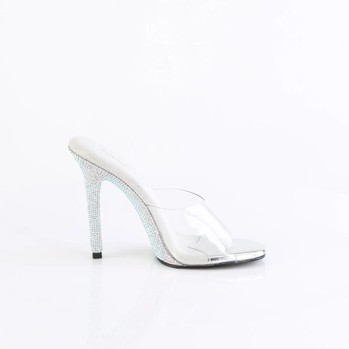 GALA-01DM Fabulicious 4 1/2" Gala Clear/Silver AB Sexy Shoes (High Heels)