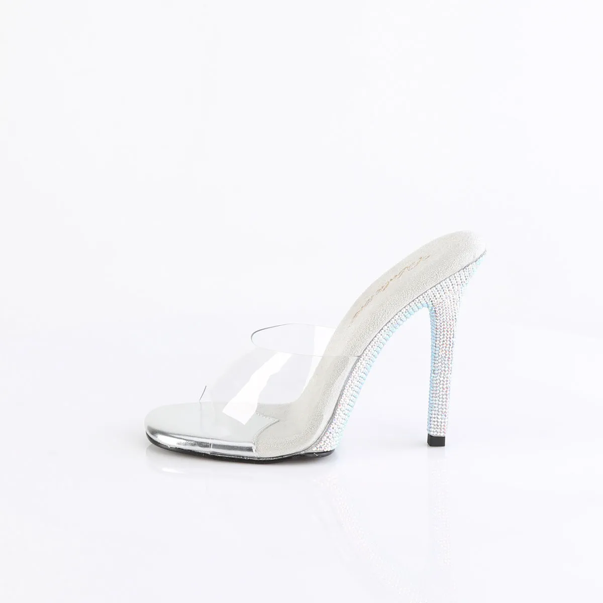 GALA-01DM Fabulicious 4 1/2" Gala Clear/Silver AB Sexy Shoes (High Heels)
