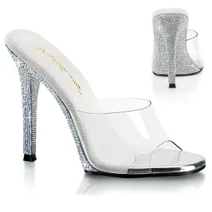 GALA-01DM Fabulicious 4 1/2" Gala Clear/Silver AB Sexy Shoes (High Heels)