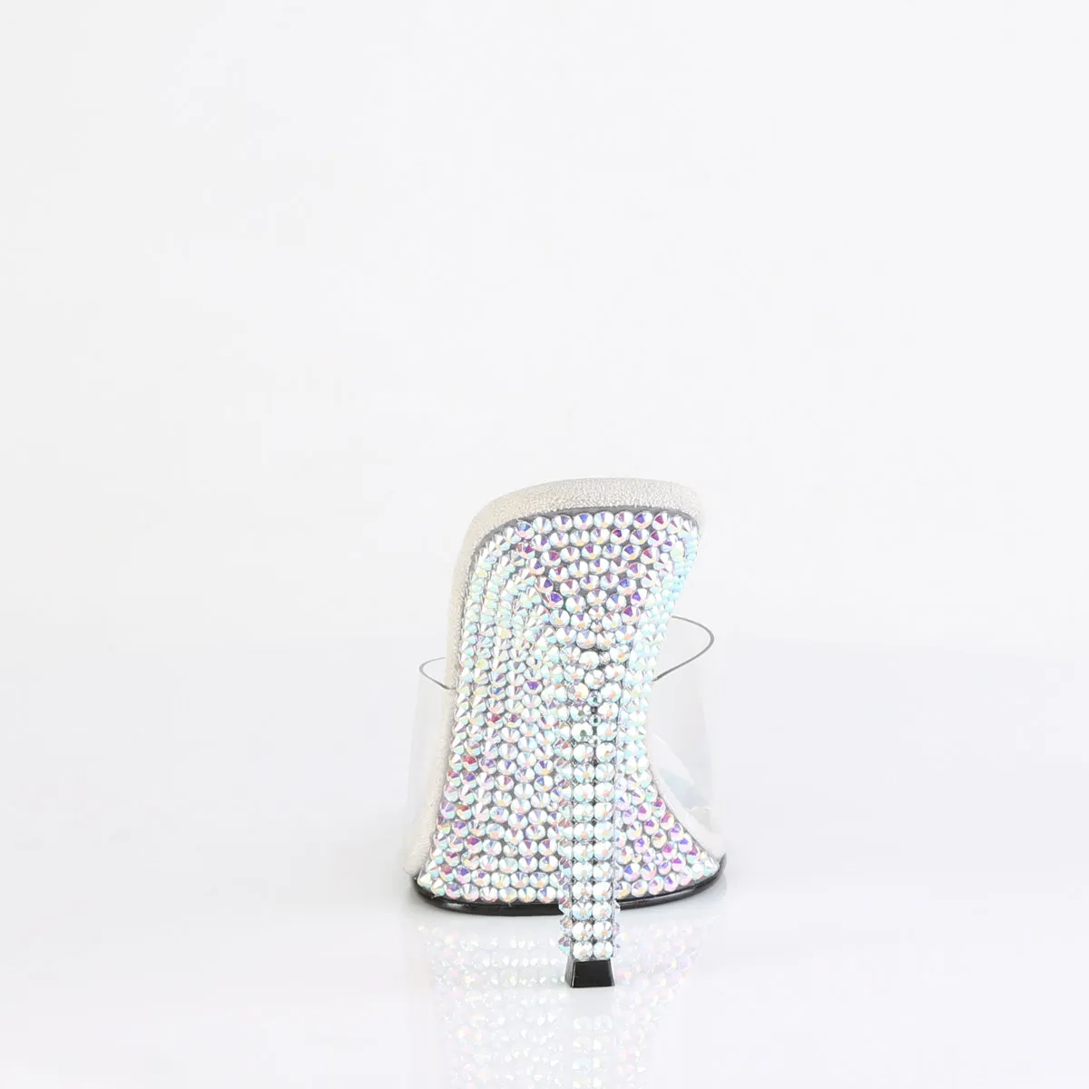 GALA-01DML Fabulicious 4 1/2" Gala Clear/Silver AB Sexy Shoes (High Heels)