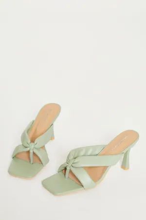 Glamorous Green Toe Pole Heels