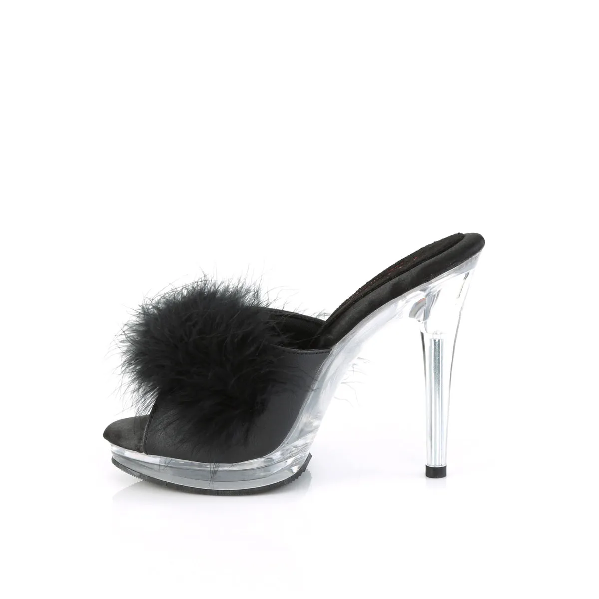 GLORY-501F-8 Fabulicious 5" Glory Black Faux Leather Sexy Shoes (High Heels)