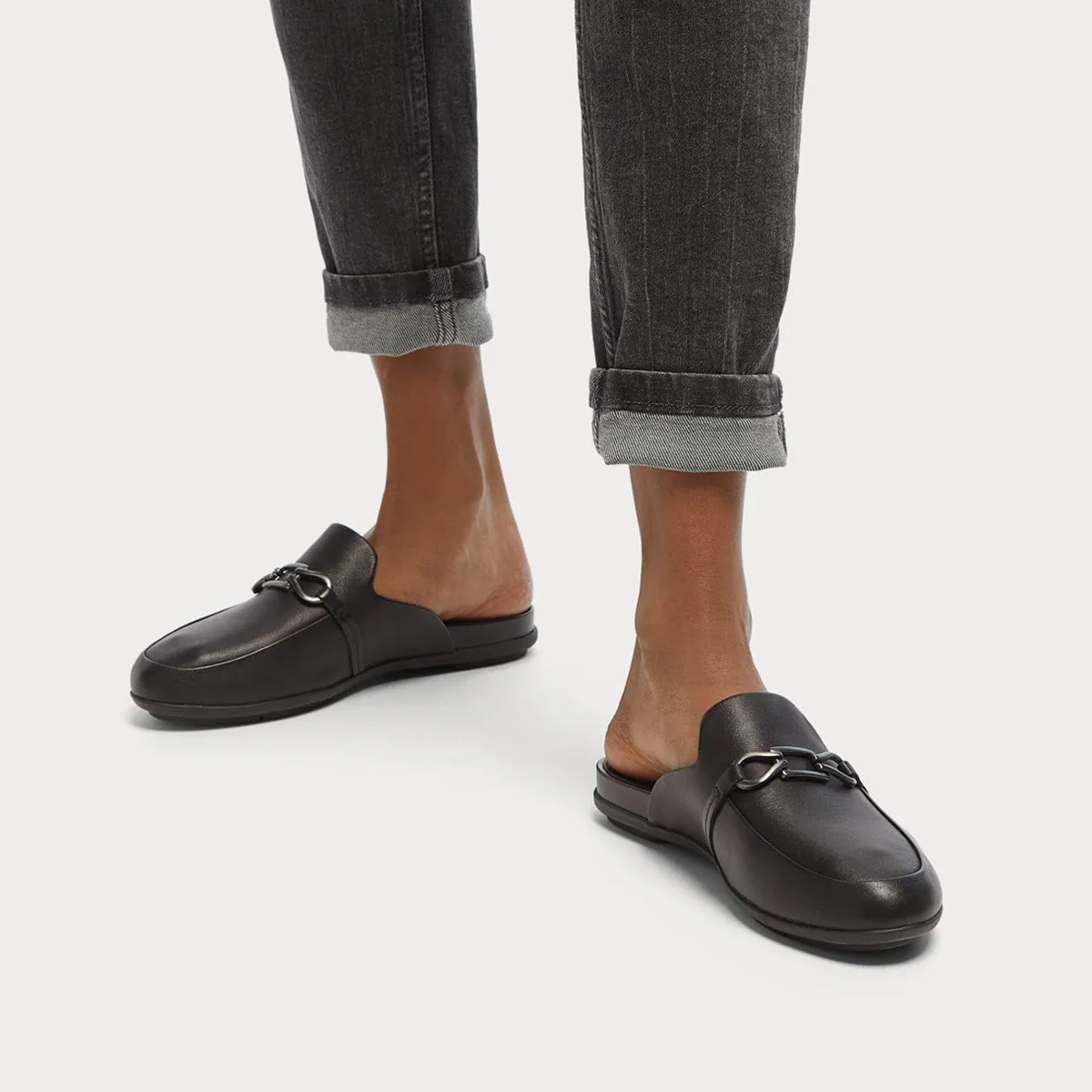 GRACIE Chain Leather Mules