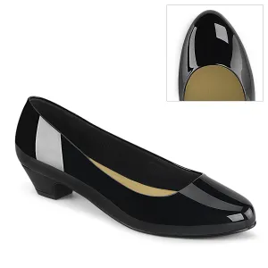 GWEN-01 Pleaser Pink Label Black Patent Sexy Single Soles (Fetish Footwear)