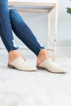 I Mean Business Beige Brown Flat Mules