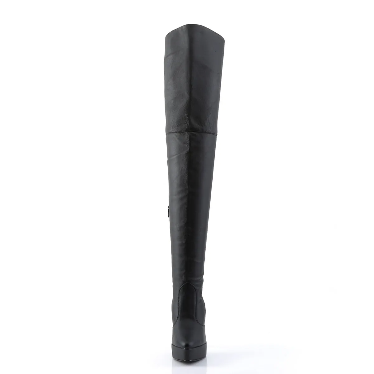 INDULGE-3011 Devious Indulge Black Leather Sexy Platforms (Fetish Footwear)