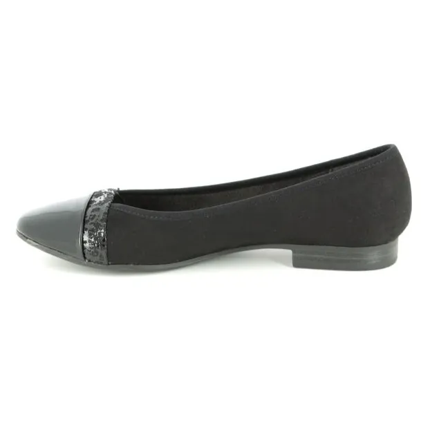 JANA BALLET Pump SHOE BLACK – 22165