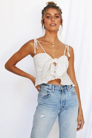 Jolie Fille Crop Top White