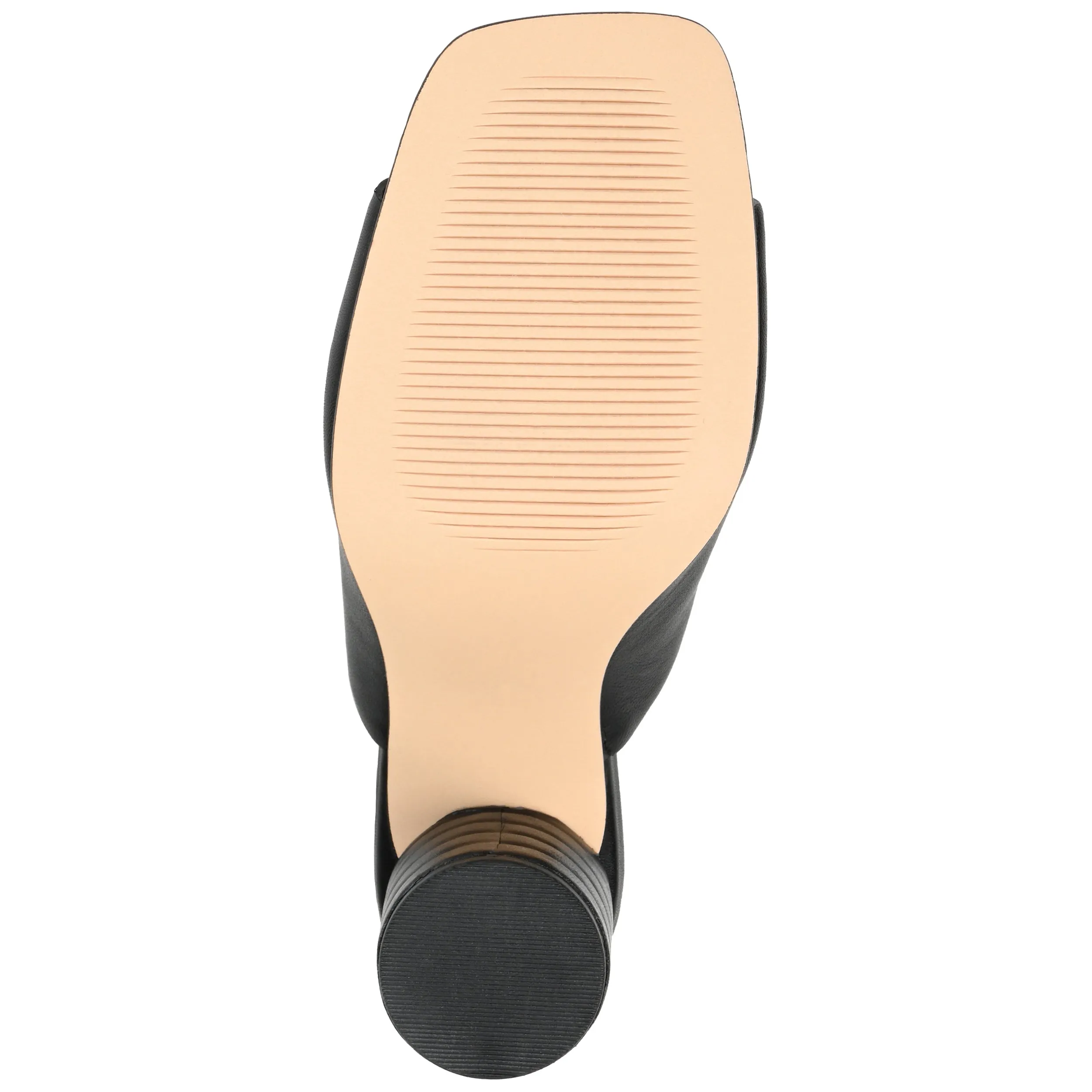 KARAH BLOCK HEELED MULES IN LEATHER