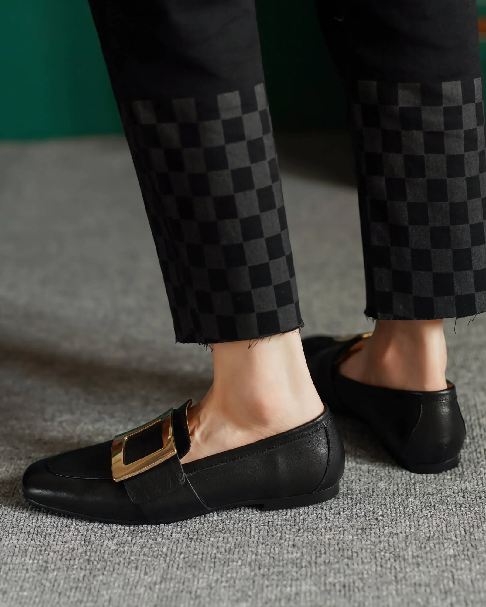 Lawa - Buckled Leather Loafers