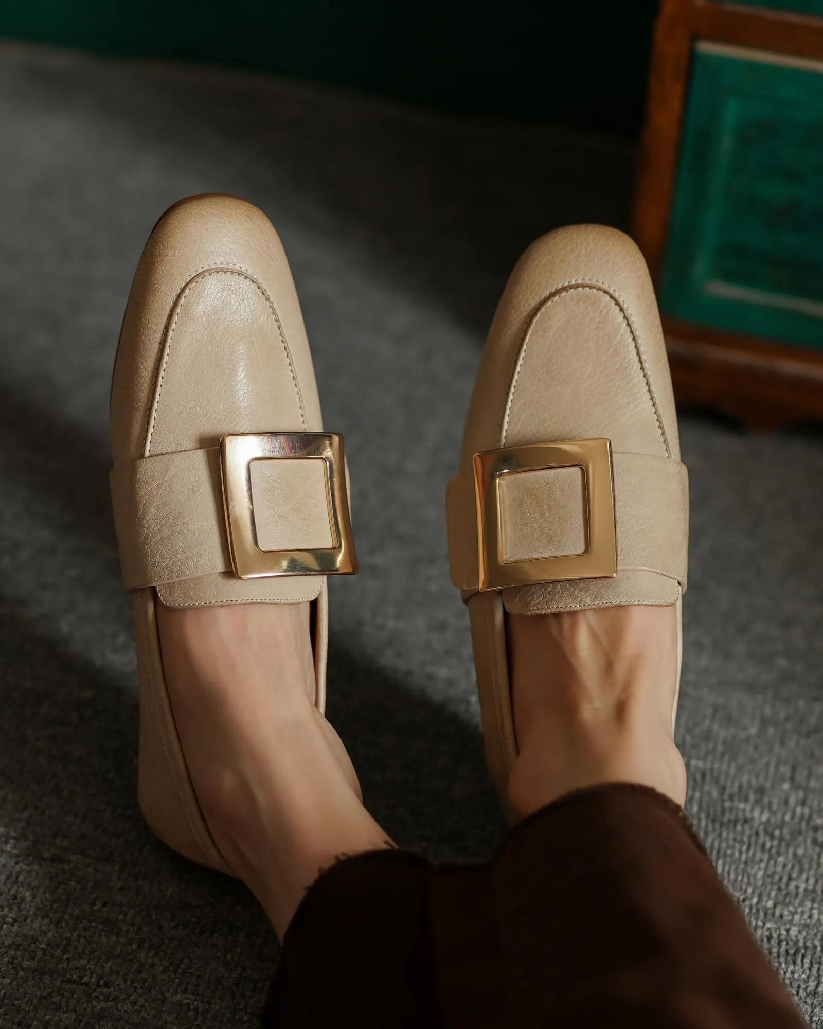 Lawa - Buckled Leather Loafers