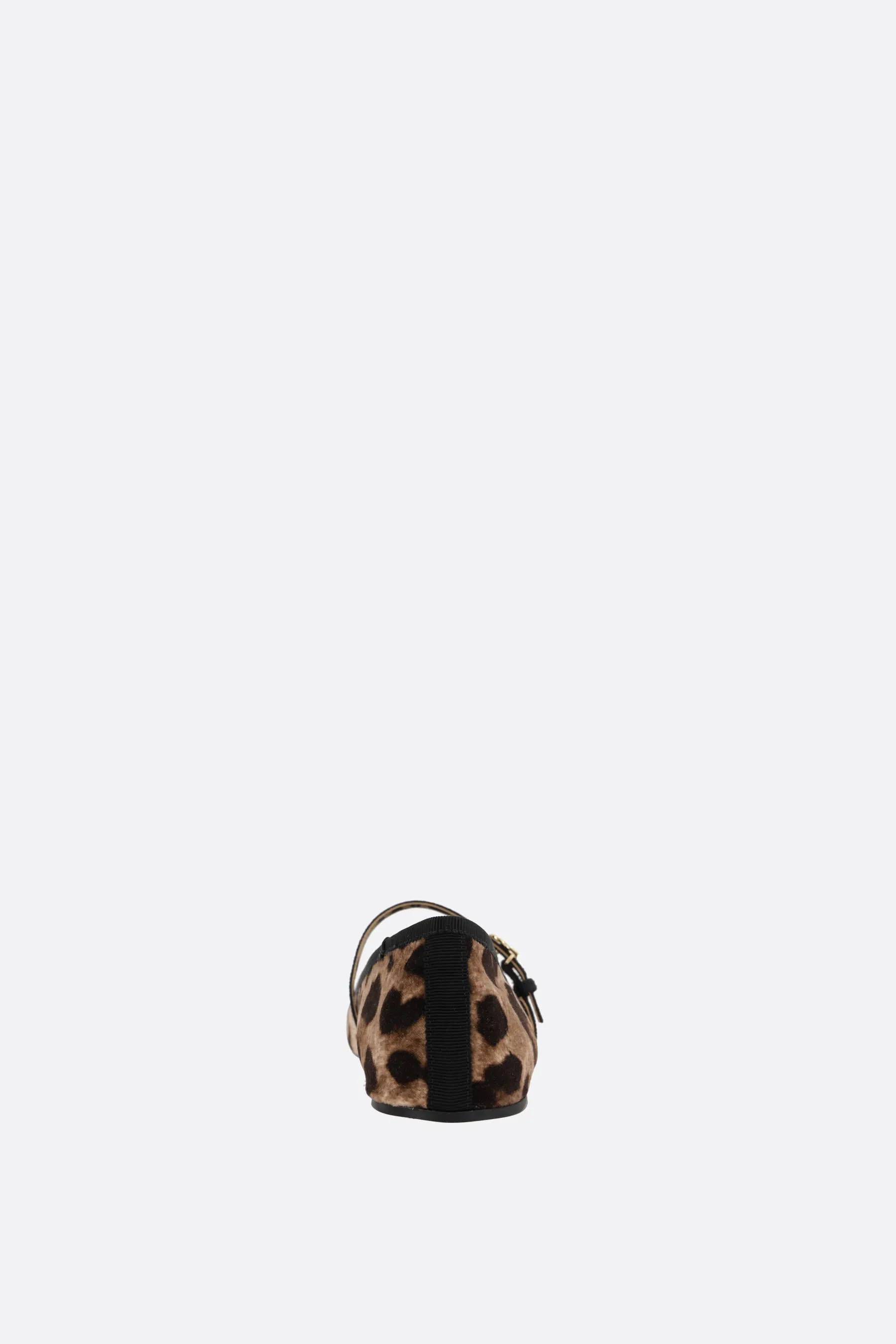 Leopard Print Velvet Ballerinas