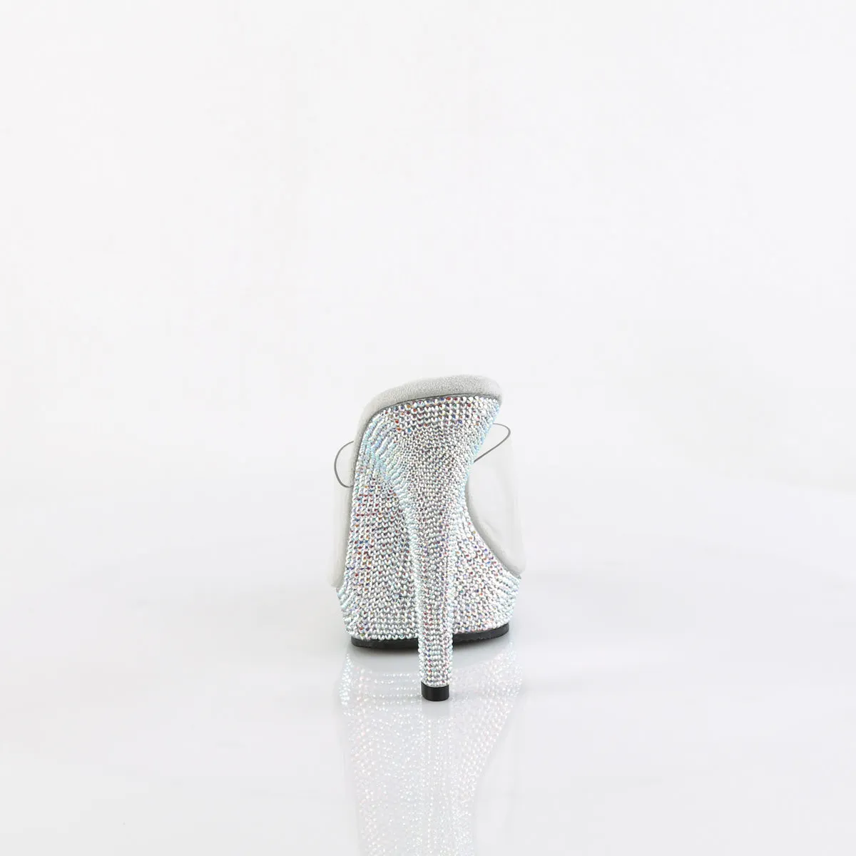 LIP-101DM Fabulicious 5" Lip Clear/Silver Sexy Shoes (High Heels)