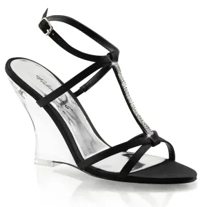 LOVELY-428 Fabulicious 4" Lovely Black Satin Sexy Shoes (High Heels)
