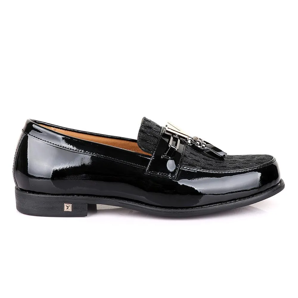 LV Patent Black Tassel Leather Shoe