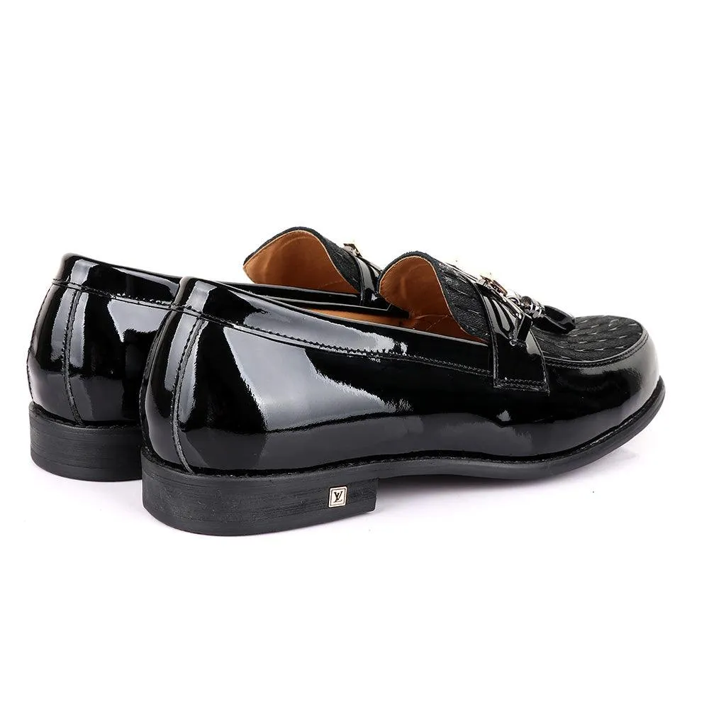 LV Patent Black Tassel Leather Shoe