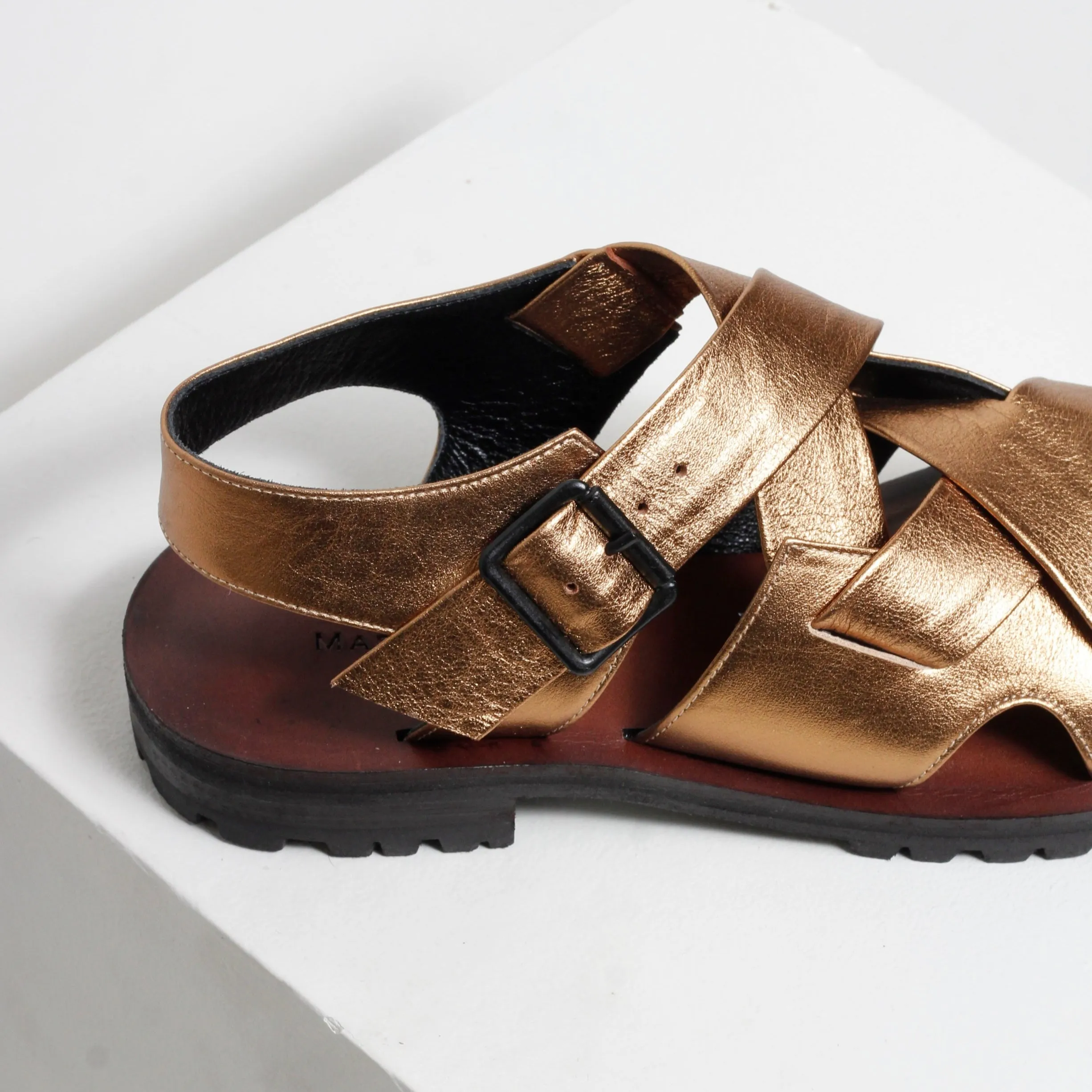Martina Gold Sandals