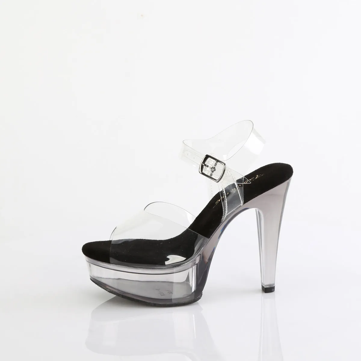 MARTINI-508 Fabulicious 5" Martini Clear/Black Sexy Shoes (High Heels)