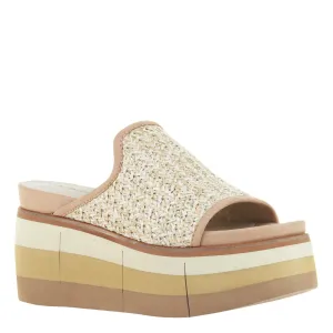 NAKED FEET - FLOCCI in BEIGE Wedge Sandals