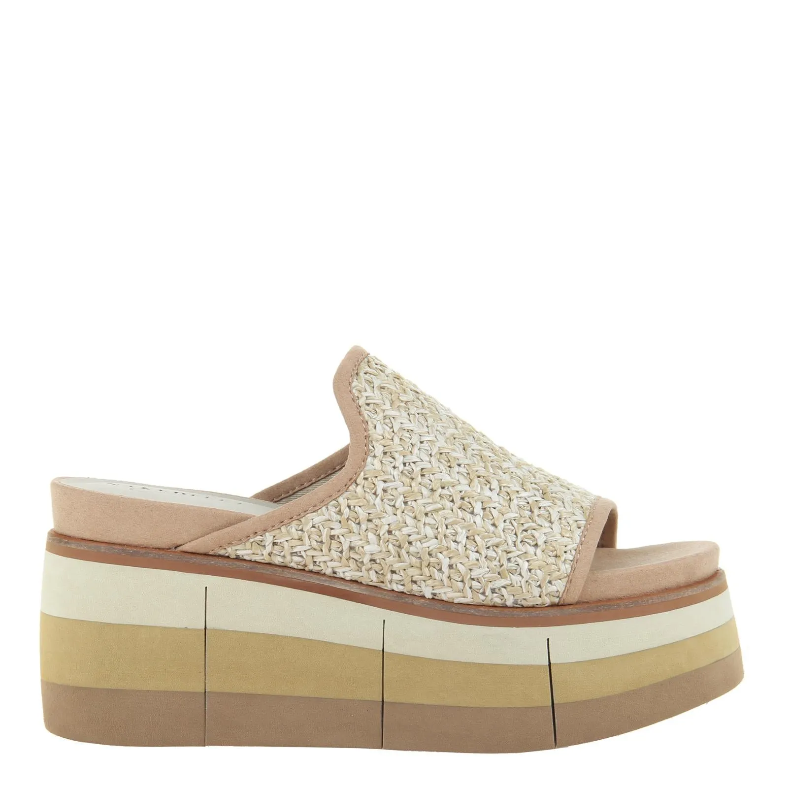 NAKED FEET - FLOCCI in BEIGE Wedge Sandals