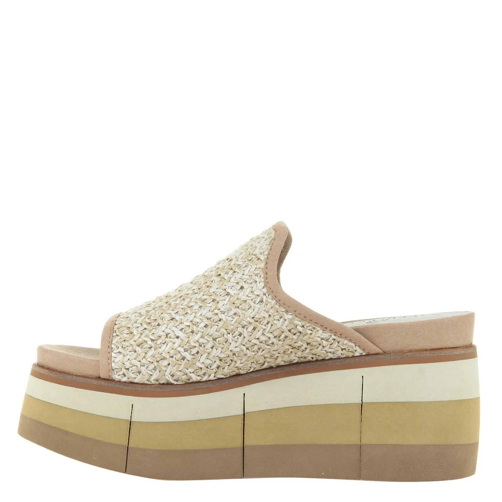 NAKED FEET - FLOCCI in BEIGE Wedge Sandals