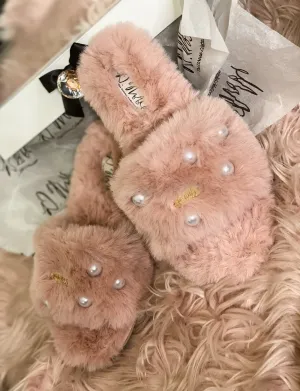 Pearl Faux- Fur Comfort Slippers