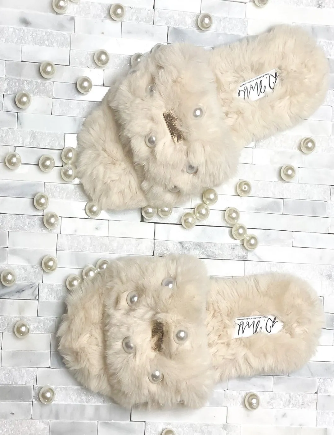 Pearl Faux- Fur Comfort Slippers
