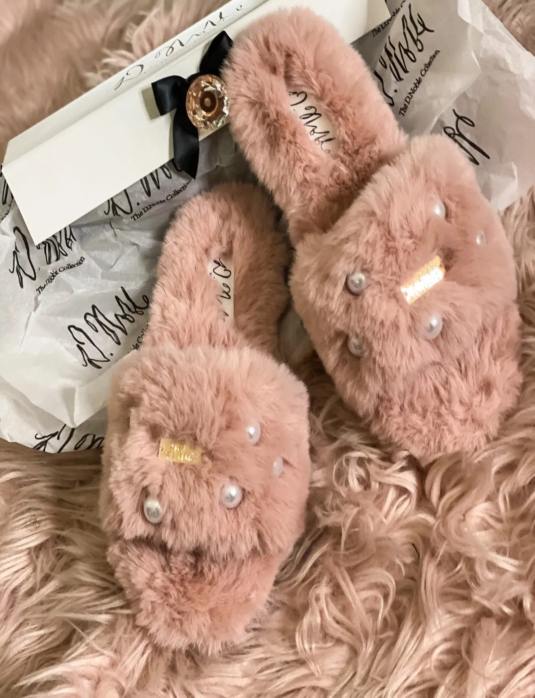 Pearl Faux- Fur Comfort Slippers
