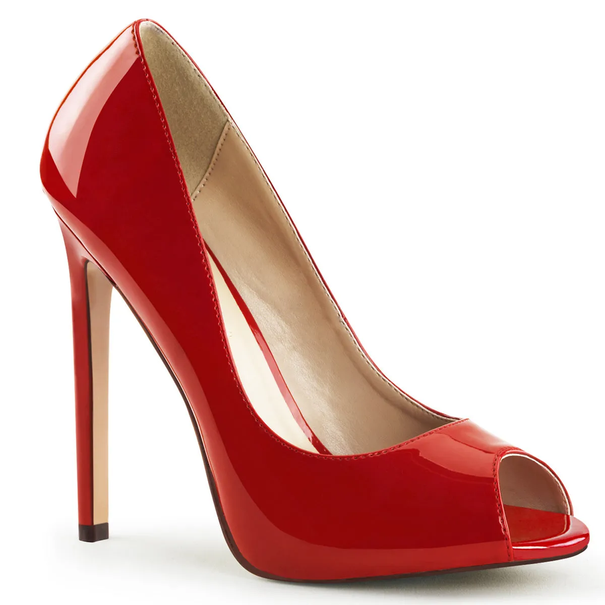 Peep Toe Red Sexy Stilettos