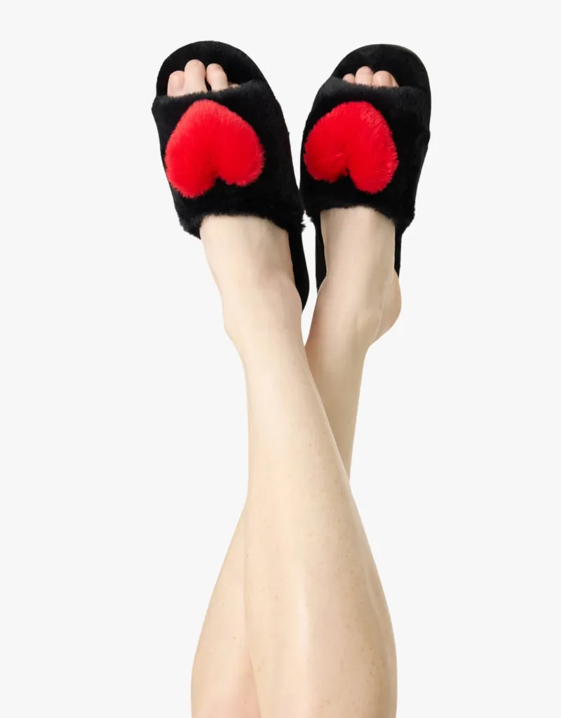 PJ Salvage Love Slippers in Black