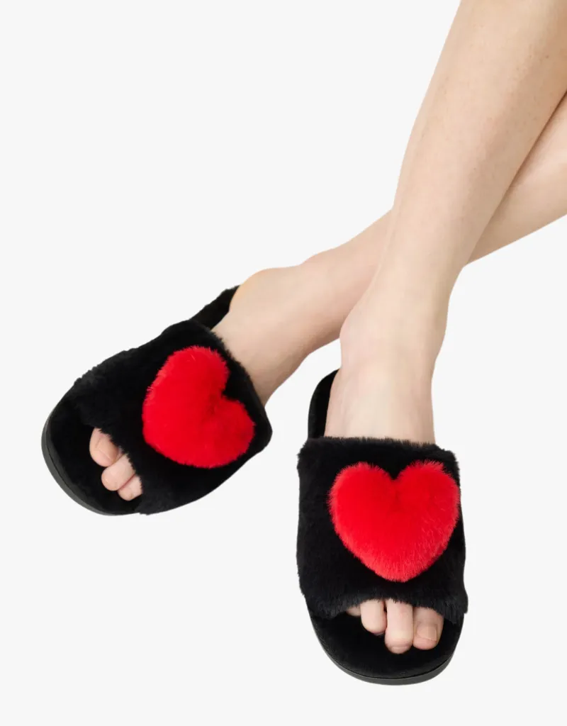 PJ Salvage Love Slippers in Black