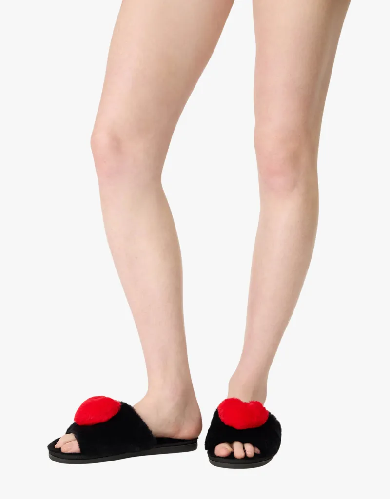 PJ Salvage Love Slippers in Black