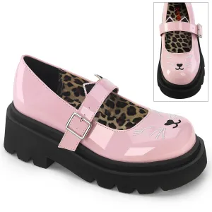 RENEGADE-56 DemoniaCult Baby Pink Patent Sexy Women's Heels & Platform Shoes (Alternative Footwear)