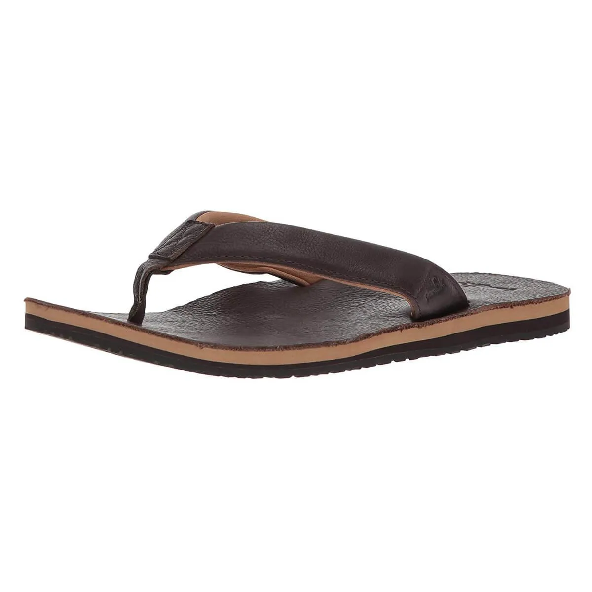 Sanuk Men's Flip Flops - John Doe 2 Sandals Dark Brown | 1019491-DKB