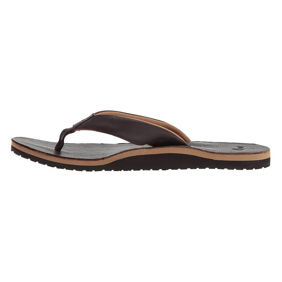 Sanuk Men's Flip Flops - John Doe 2 Sandals Dark Brown | 1019491-DKB