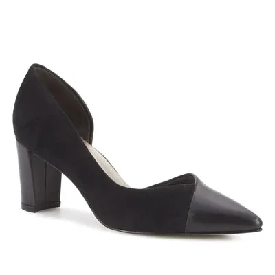 Sloan Pump: Black Leather/Black Suede I Walking Cradle