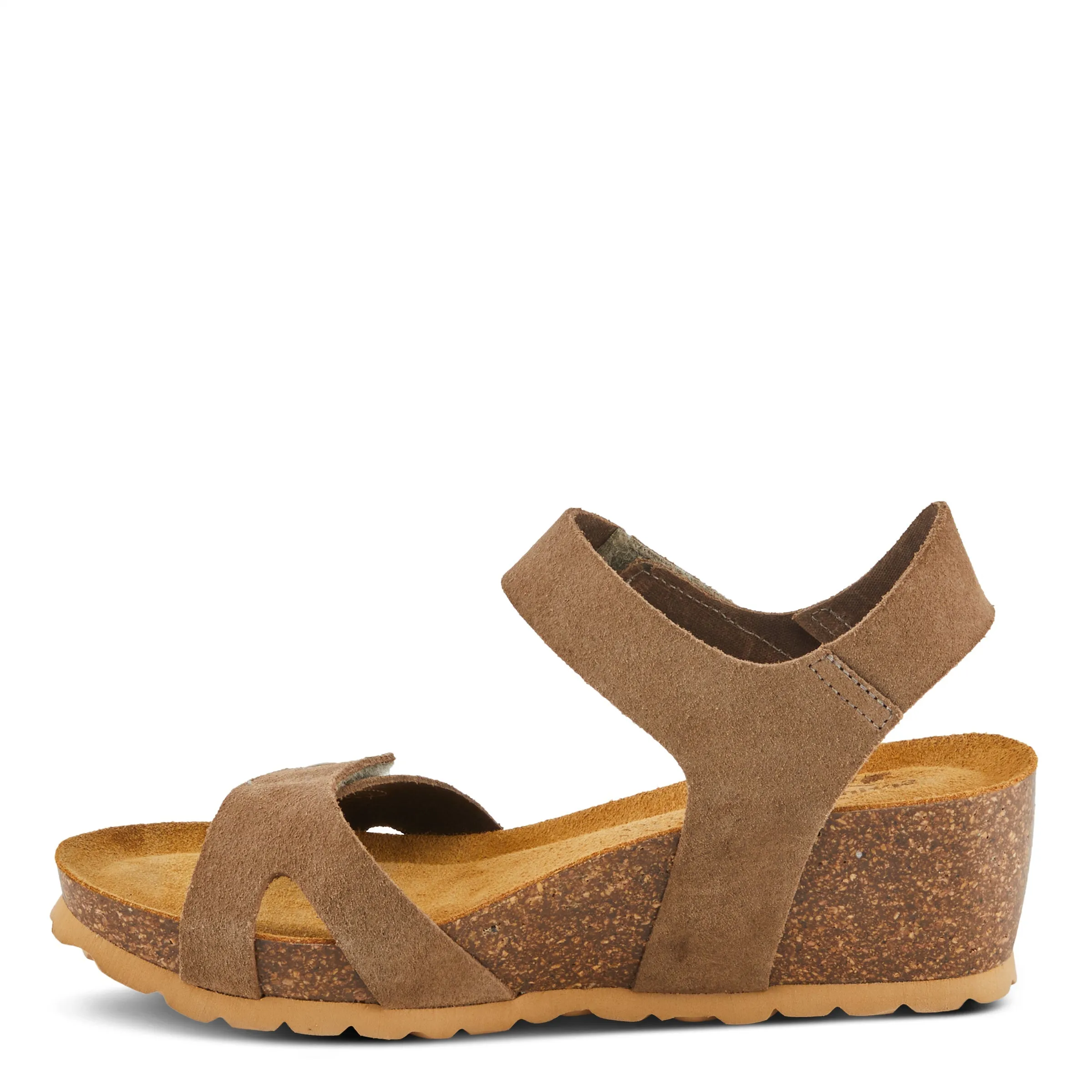 Spring Step Shoes Babybell Women’s Suede Wedge Sandals 2" Heel