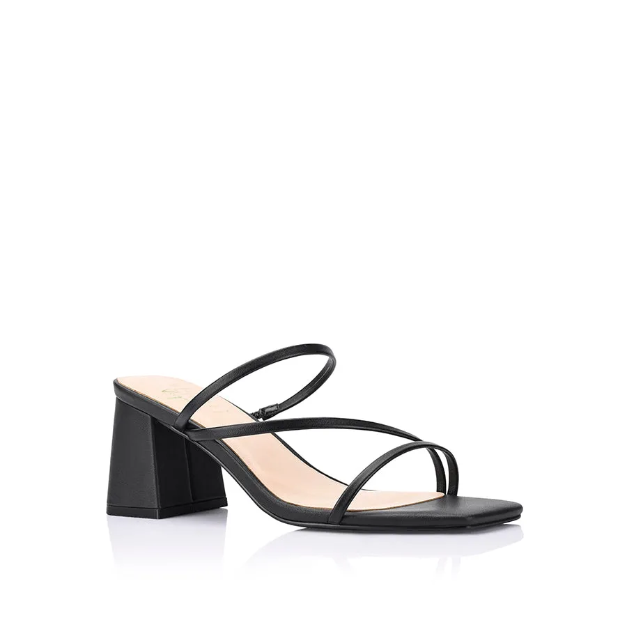 Stanford Block Heel Mules - Black