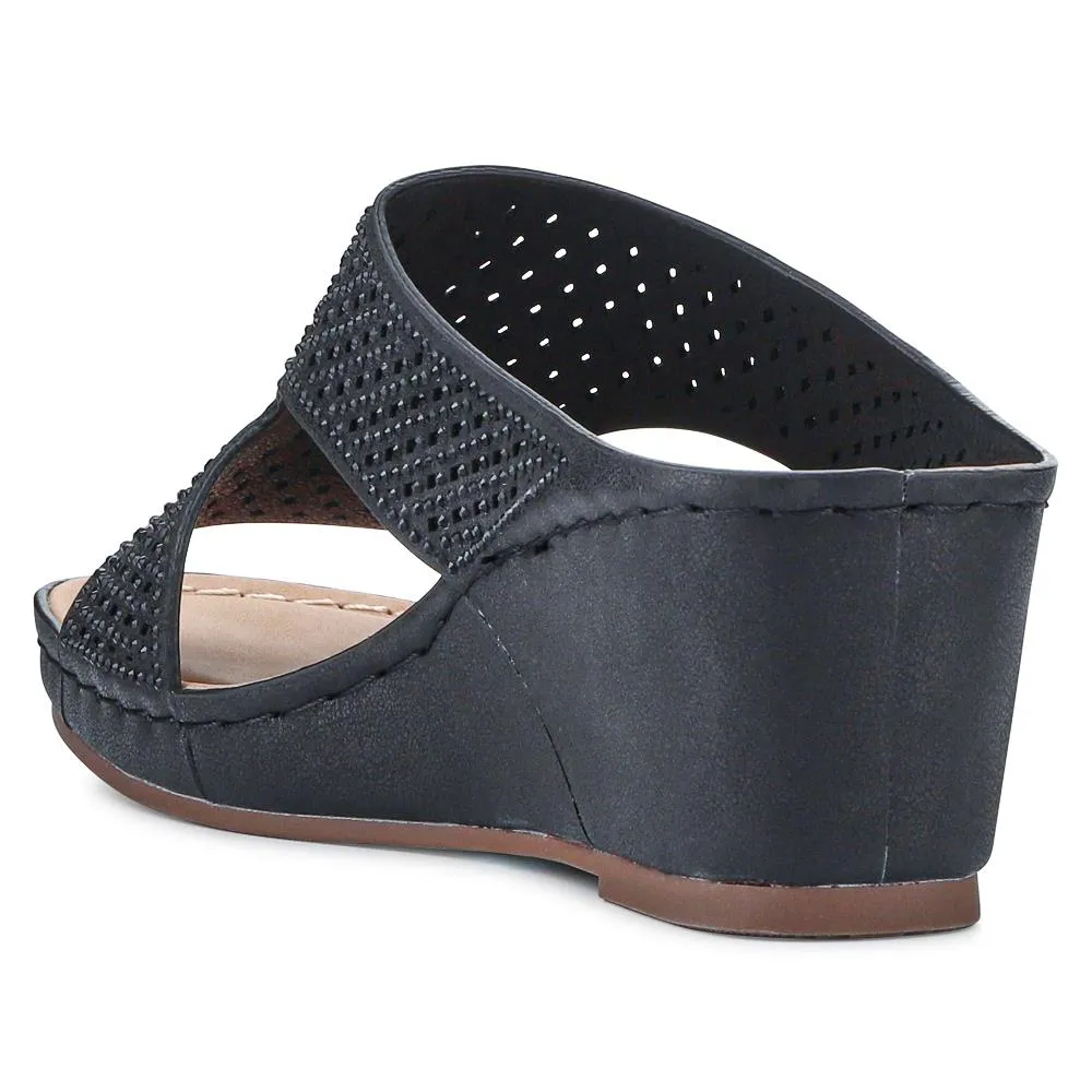 Tall Wedge Heel Mules - BAIZH41016 / 327 100