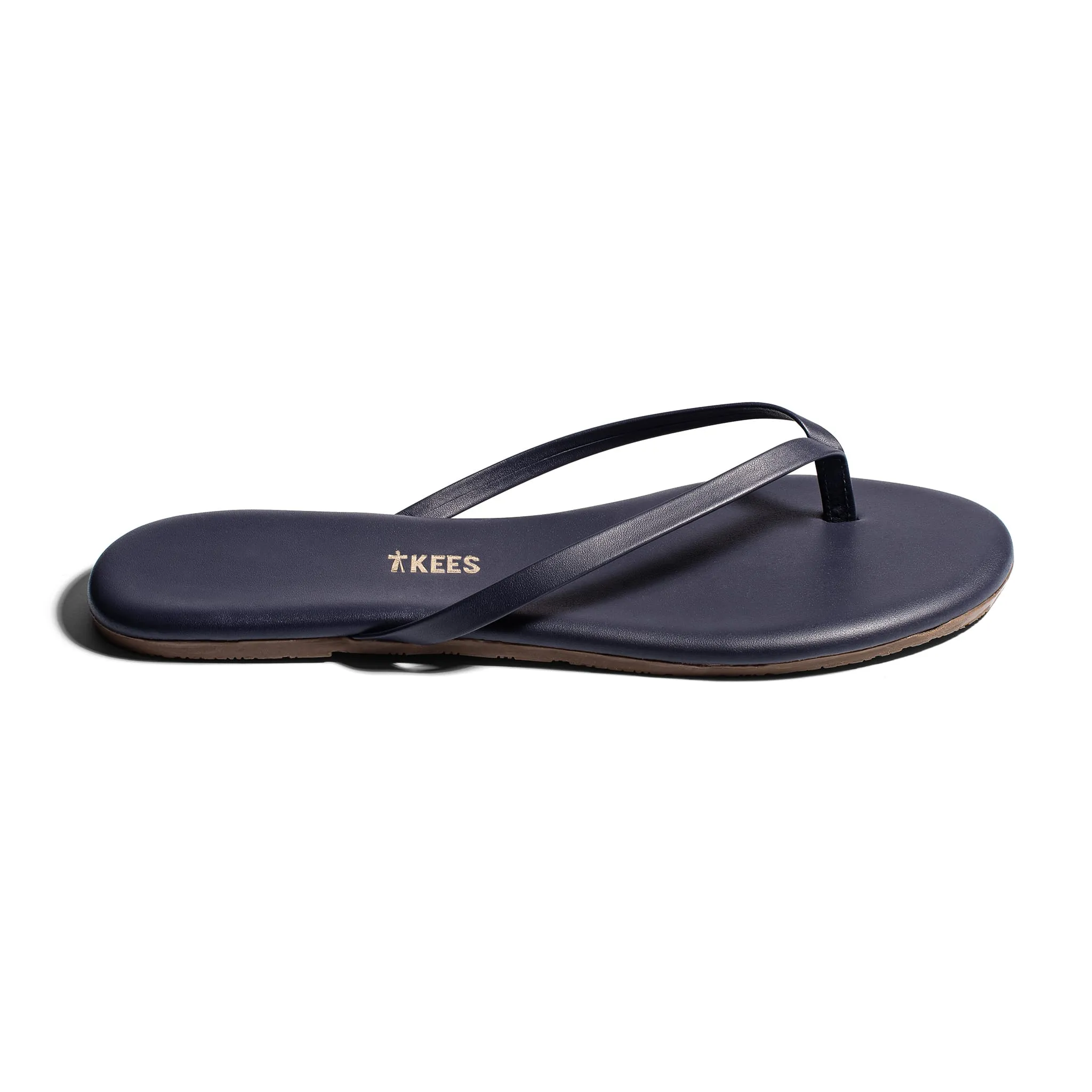 Tkees Lily liners flip-flops from brazilian leather in Black