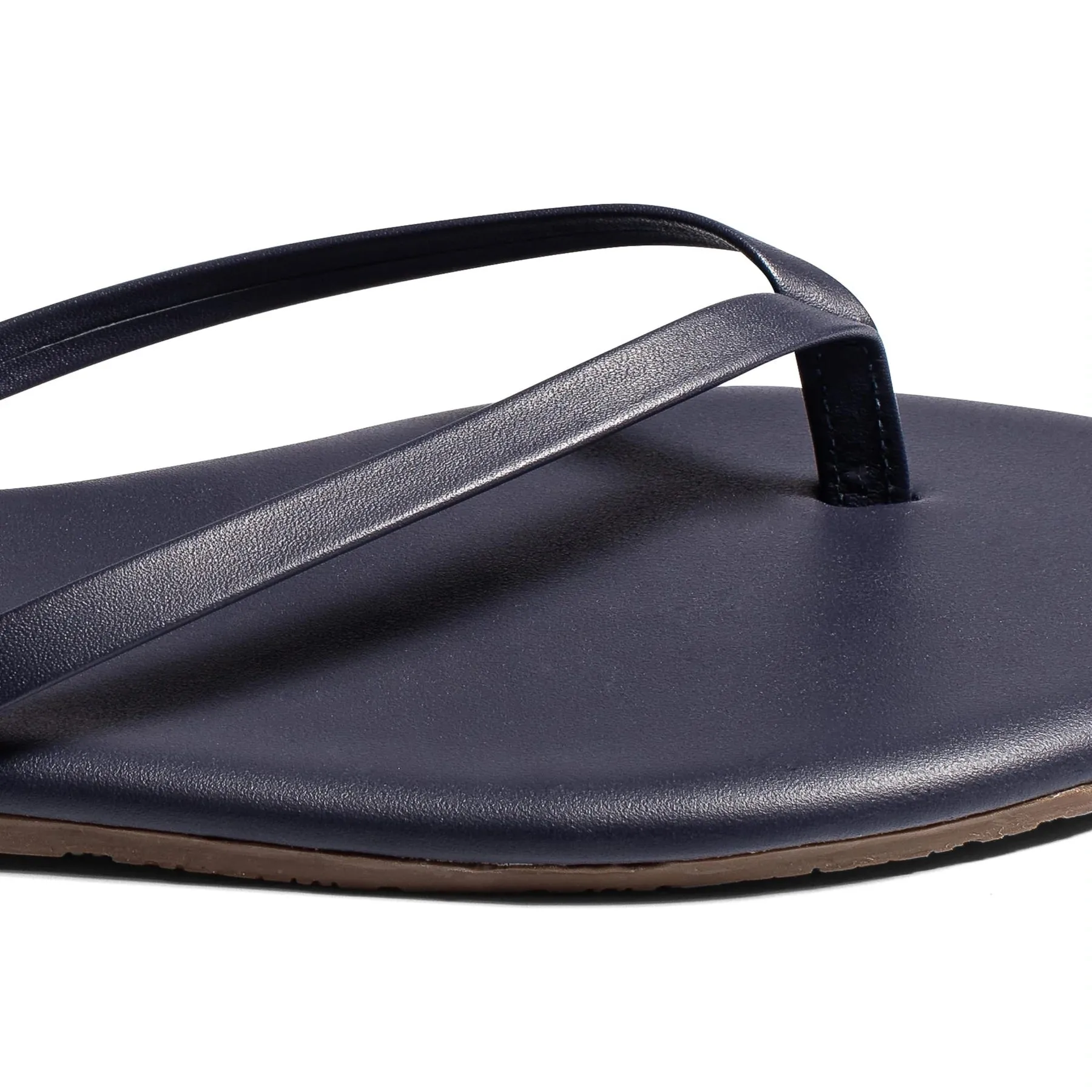 Tkees Lily liners flip-flops from brazilian leather in Black