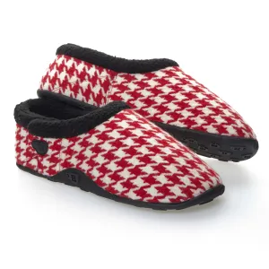 Turbo - Red & White Dogtooth Men's Slippers