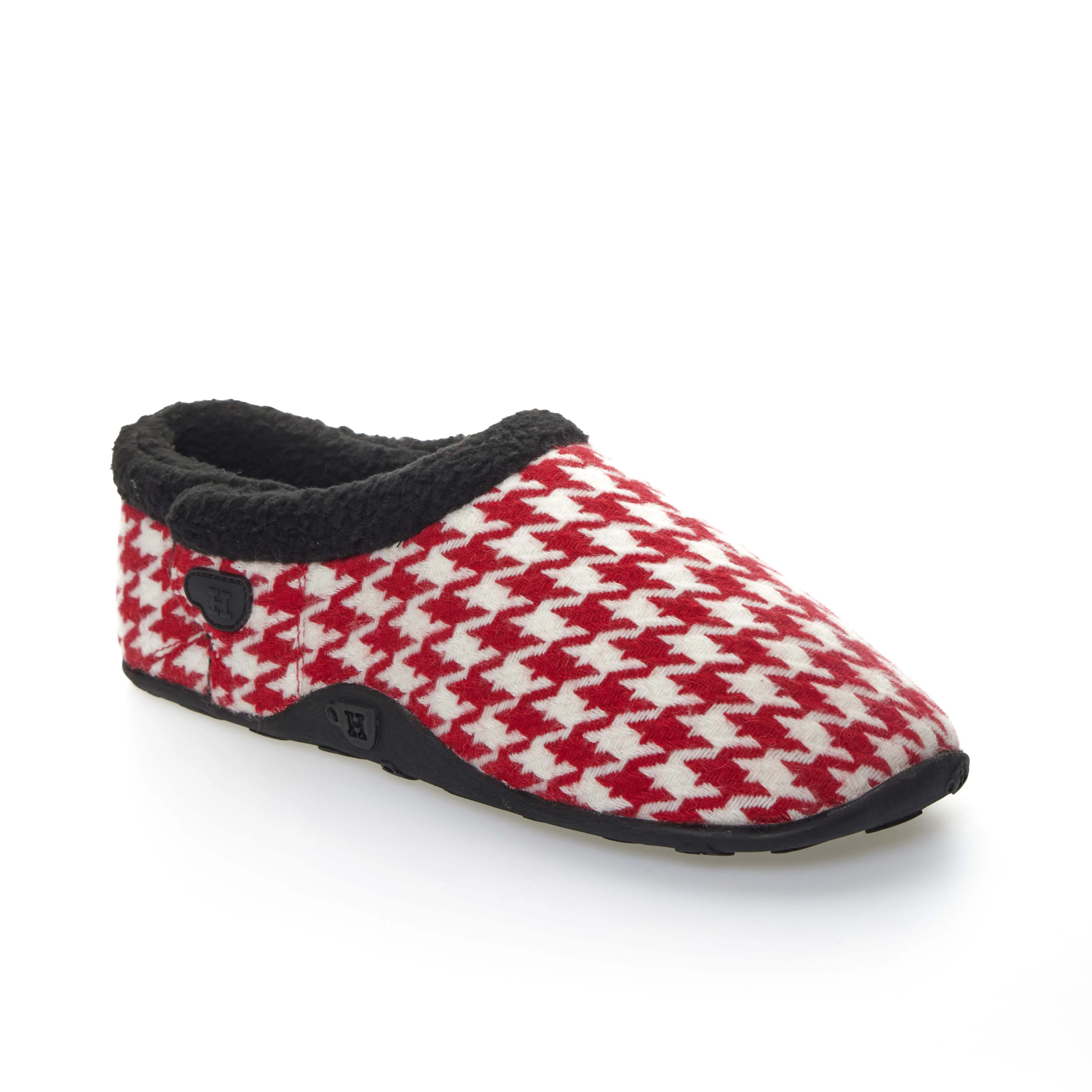 Turbo - Red & White Dogtooth Men's Slippers