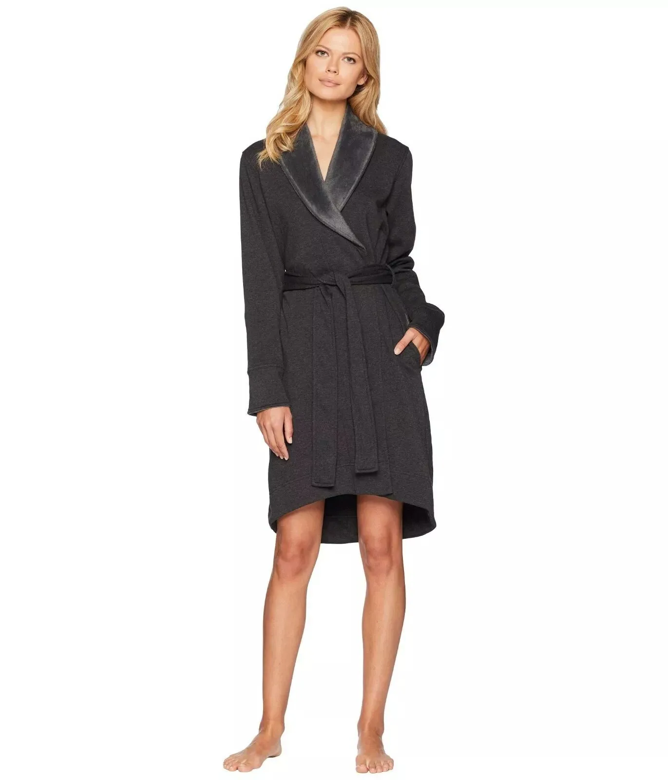 UGG Blanche ll Wrap Robe, Black Bear Heather