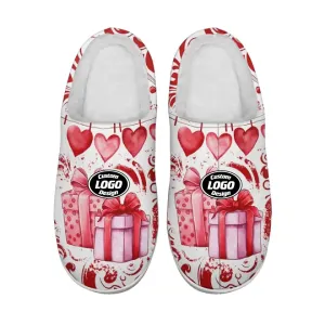 Unique Gift,Personalized Love Collection Indoor Slipper, Custom Warm Fur Slipper, Gift for Valentine's Day