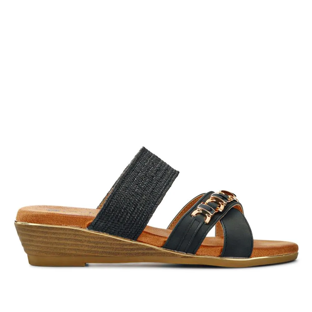 Wedge-Heeled Slip-On Mules - BAIZH41009 / 327 283