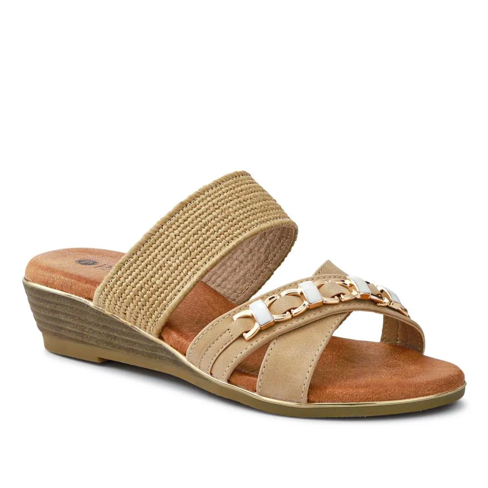 Wedge-Heeled Slip-On Mules - BAIZH41009 / 327 283