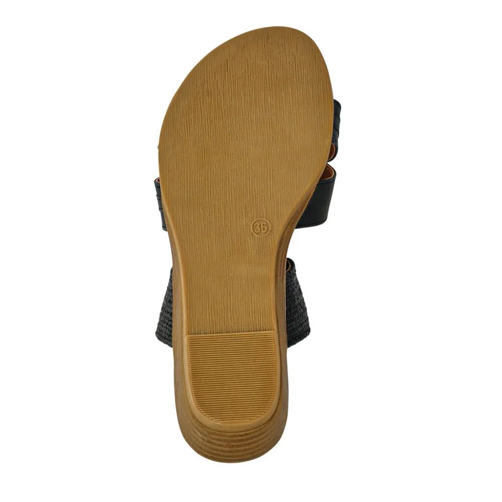 Wedge-Heeled Slip-On Mules - BAIZH41009 / 327 283