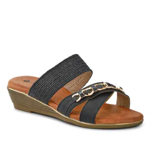 Wedge-Heeled Slip-On Mules - BAIZH41009 / 327 283