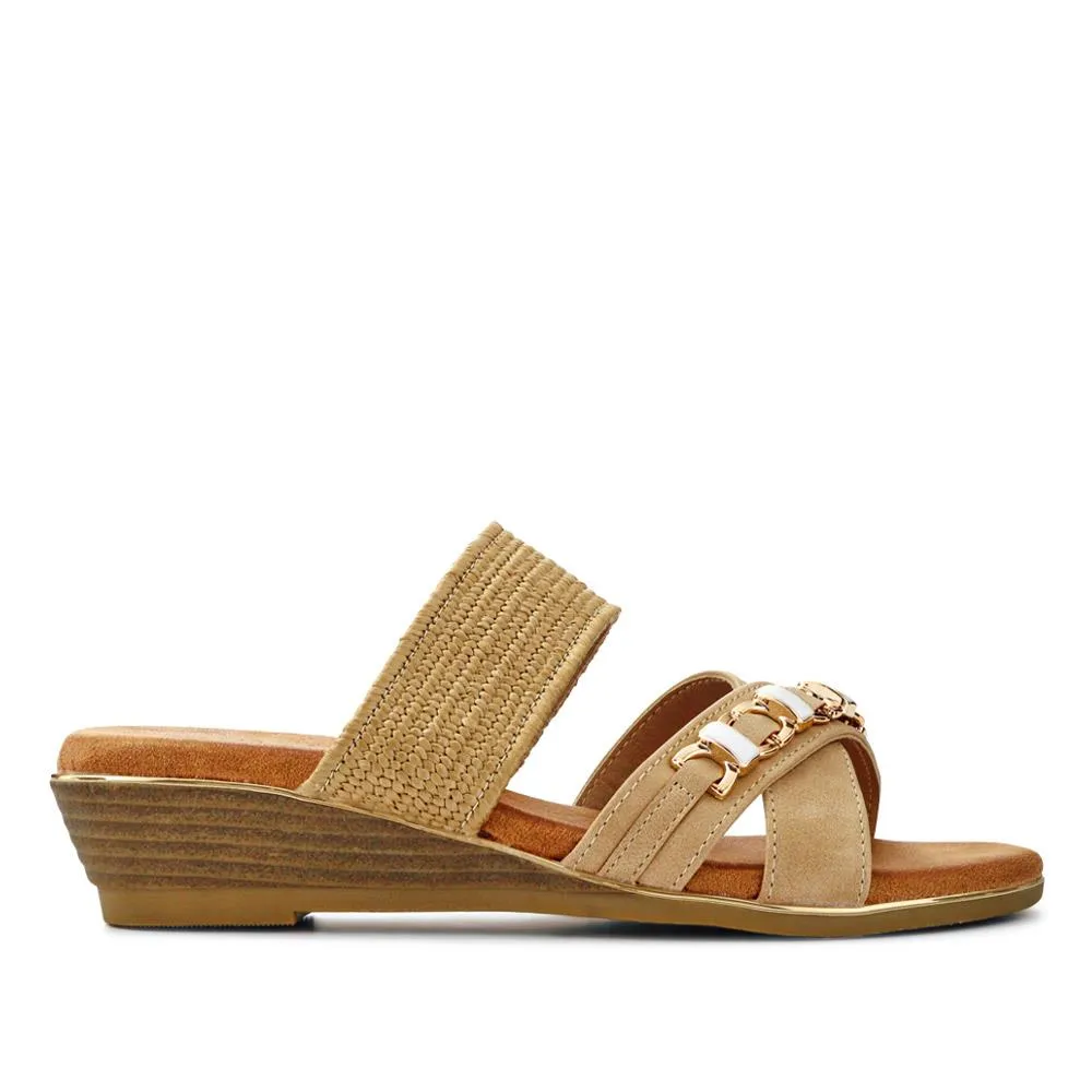 Wedge-Heeled Slip-On Mules - BAIZH41009 / 327 283